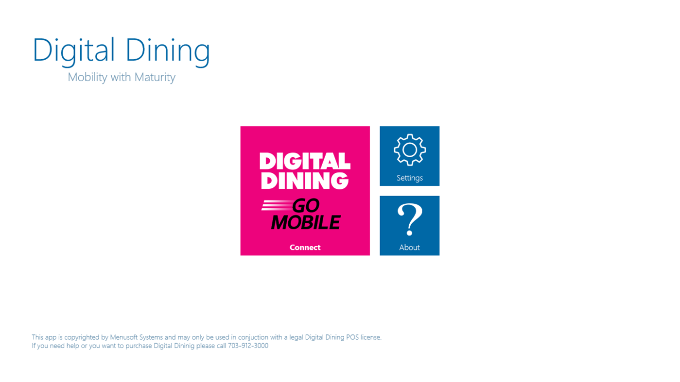 #1. Digital Dining Go Mobile (Windows) بواسطة: Menusoft Systems Corporation