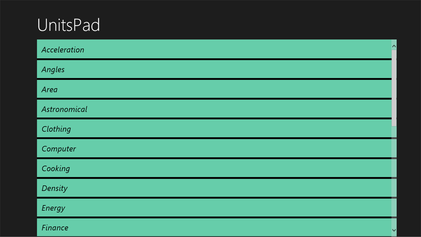 #2. UnitsPad - Units Converter (Windows) di: AswinKP