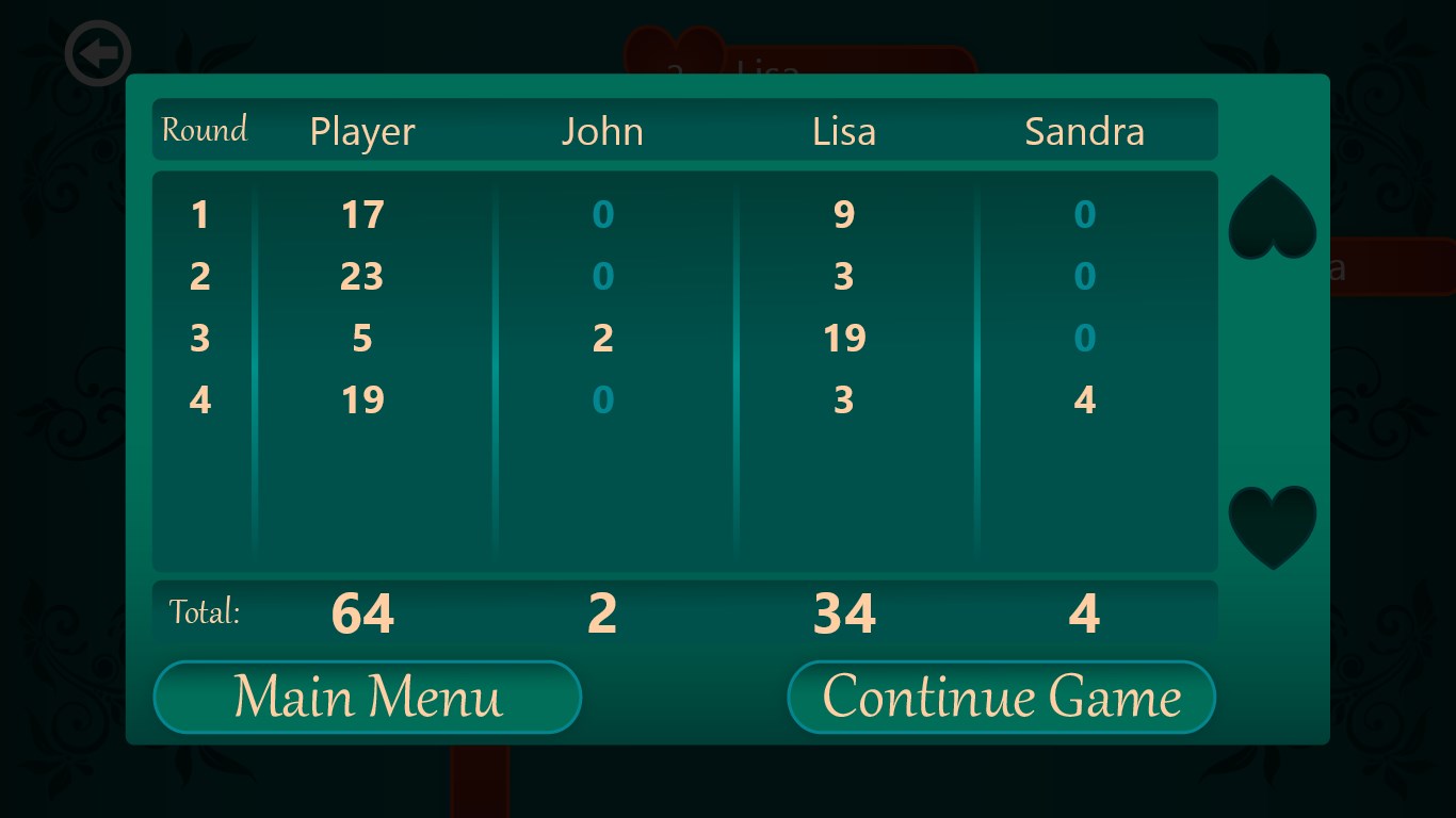 Hearts Deluxe for Windows 10