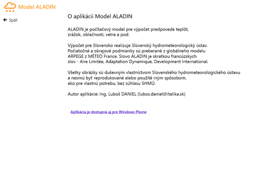 Model ALADIN screenshot 4