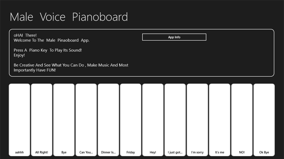 Male Voice Pianoboard (Windows) By: MajorShots
