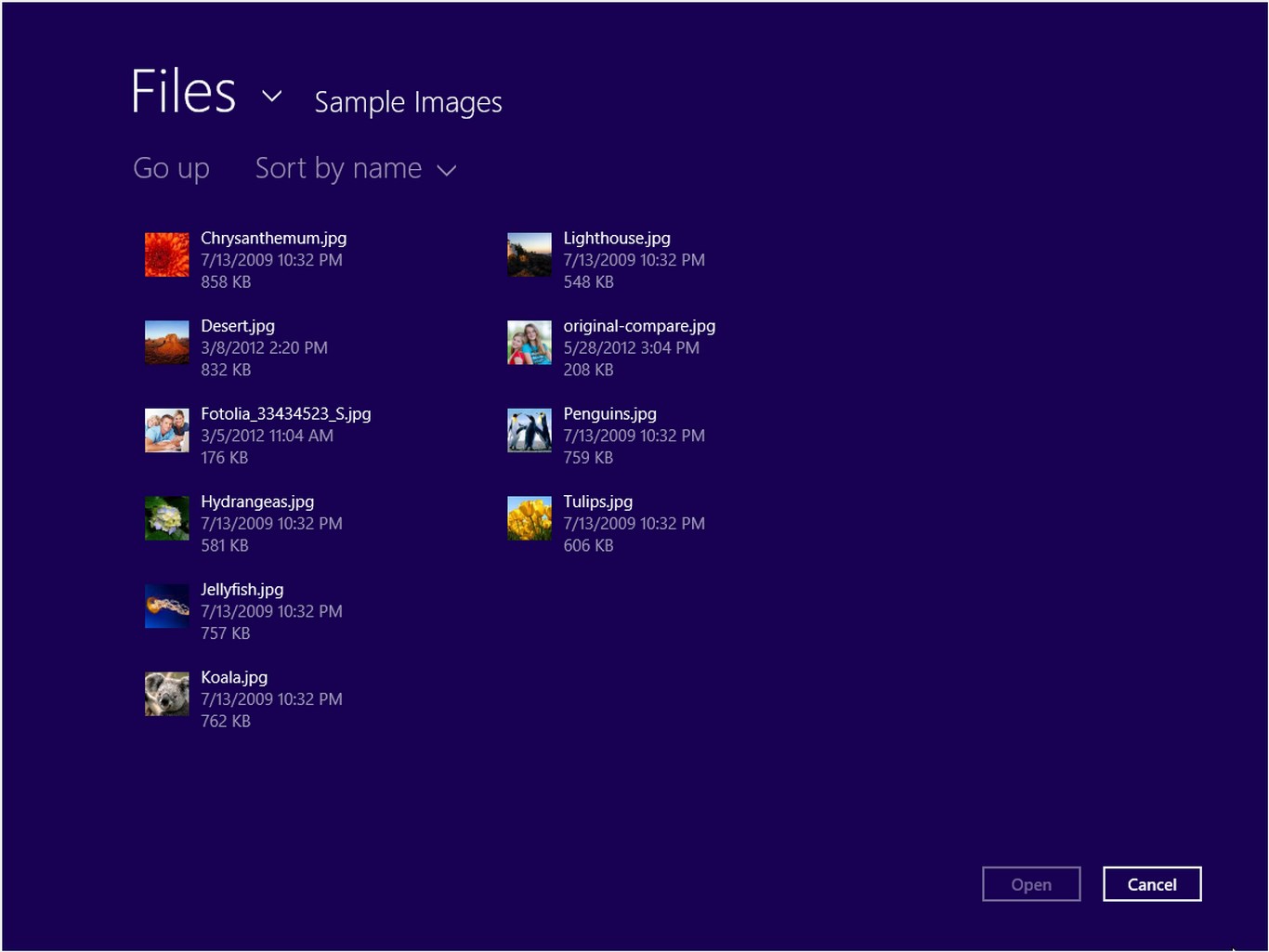 Browse Image: select image to open, convert, print, or share.