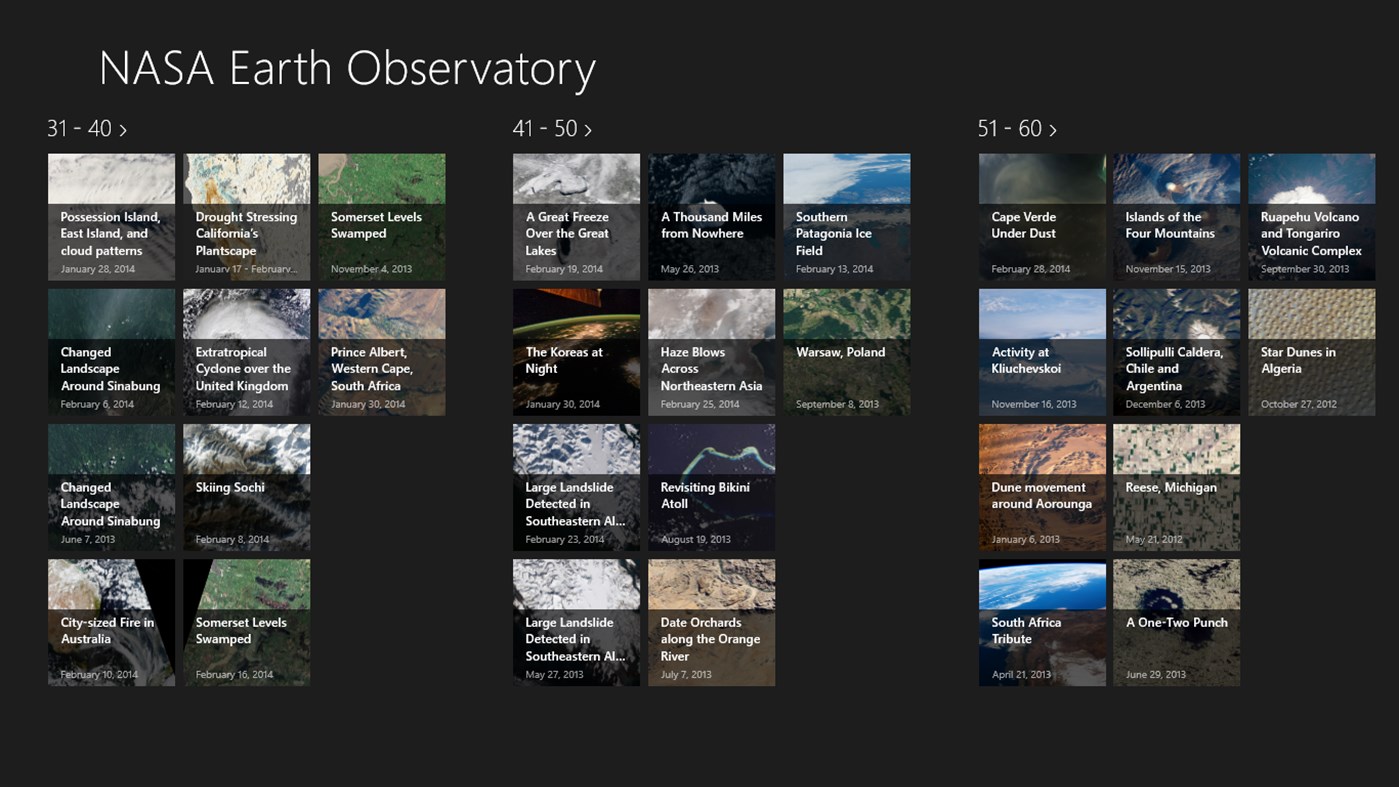 #3. NASA Earth Observatory (Windows) 由: EspooTeam