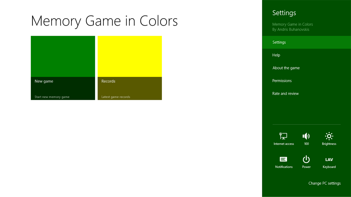 #1. Memory Game in Colors (Windows) 由: Andris Buhanovskis