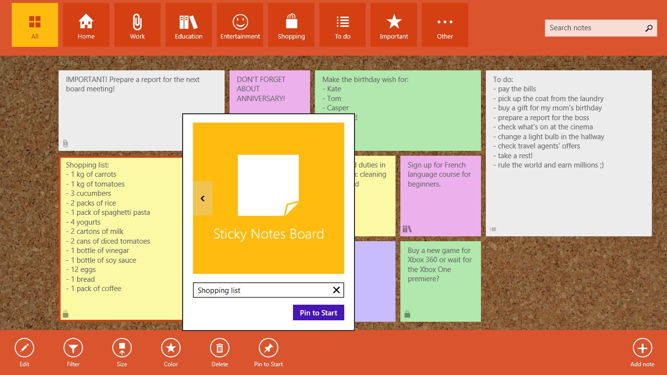 Sticky Notes Board Screen Records 2