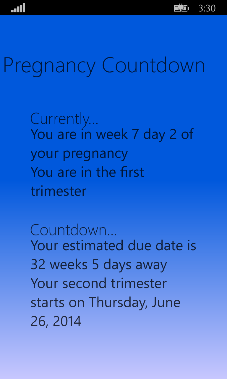 Pregnancy Countdown screenshot