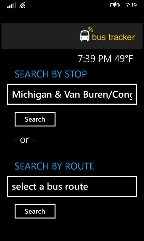 Chicago Bus Tracker Screenshots 1