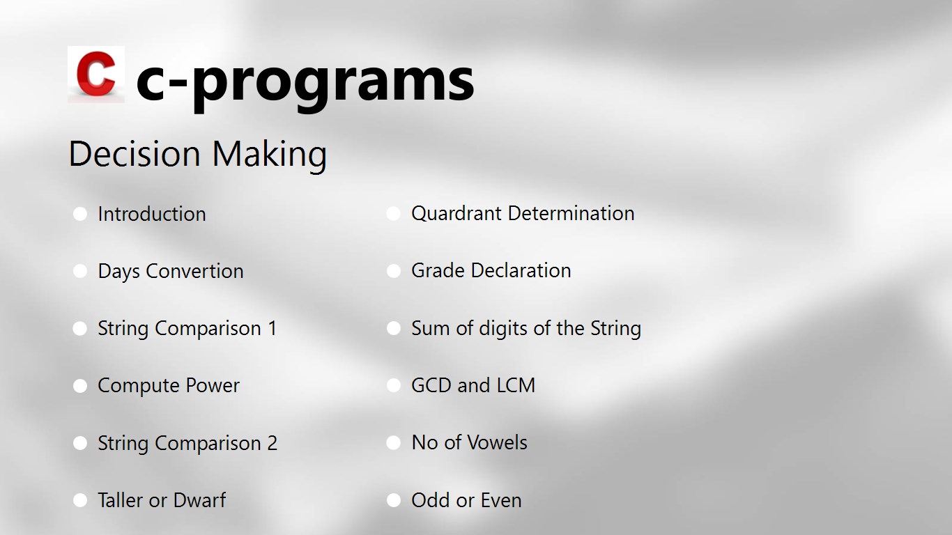 c-programs screenshot