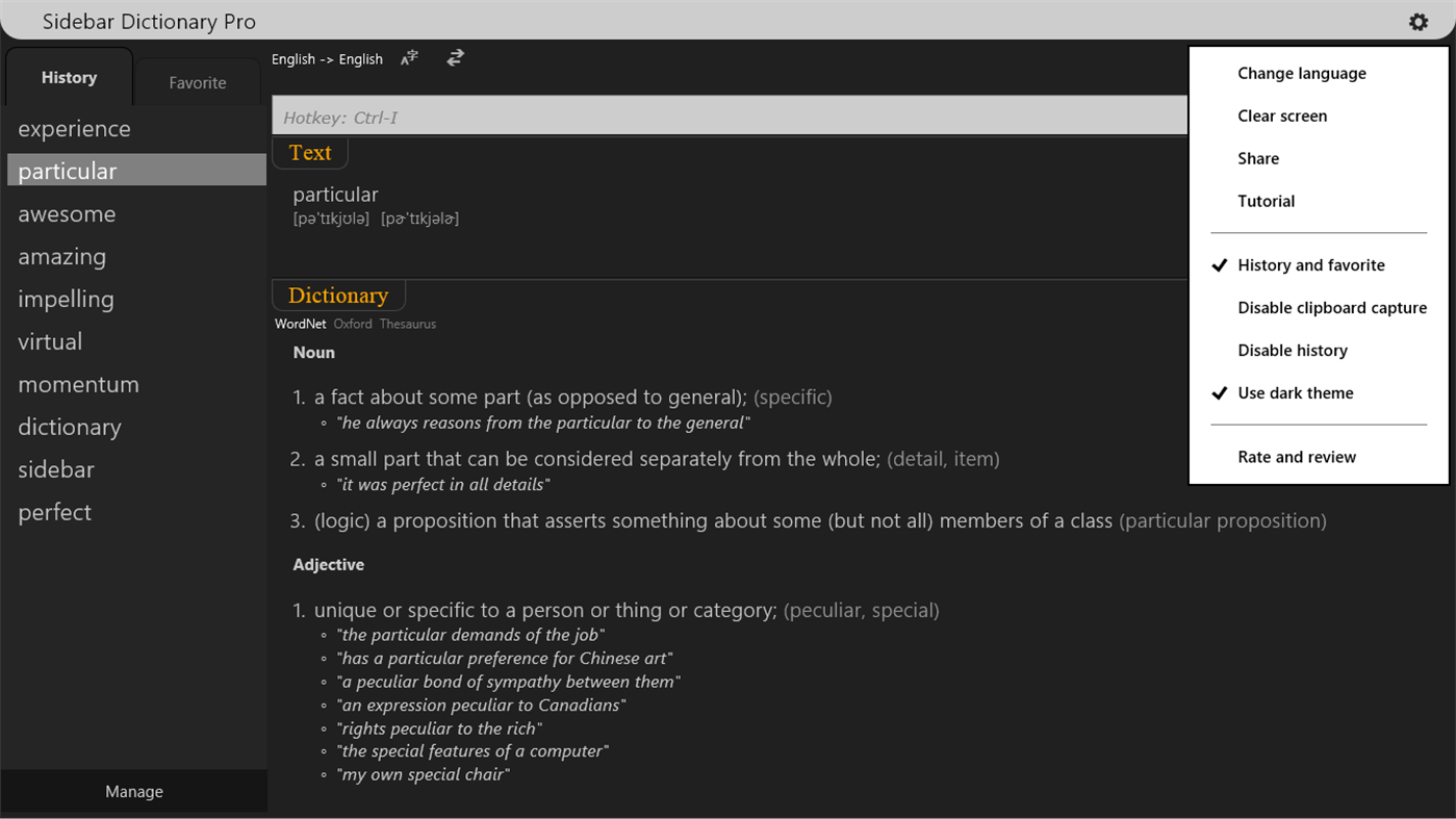 #2. Sidebar Dictionary Pro (Windows) โดย: Zig HM