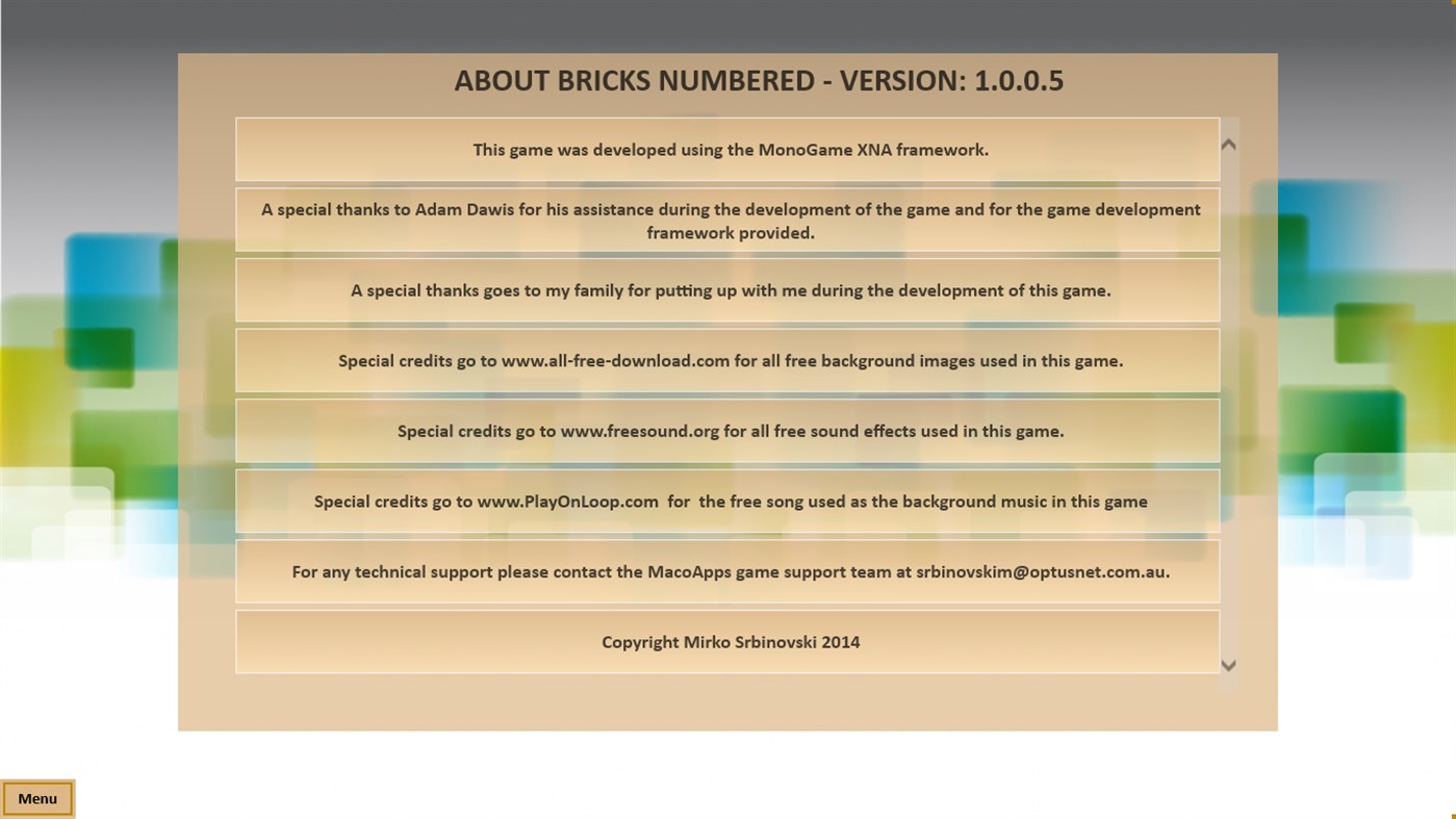 #8. Bricks Numbered (Windows) 由: MasoApps