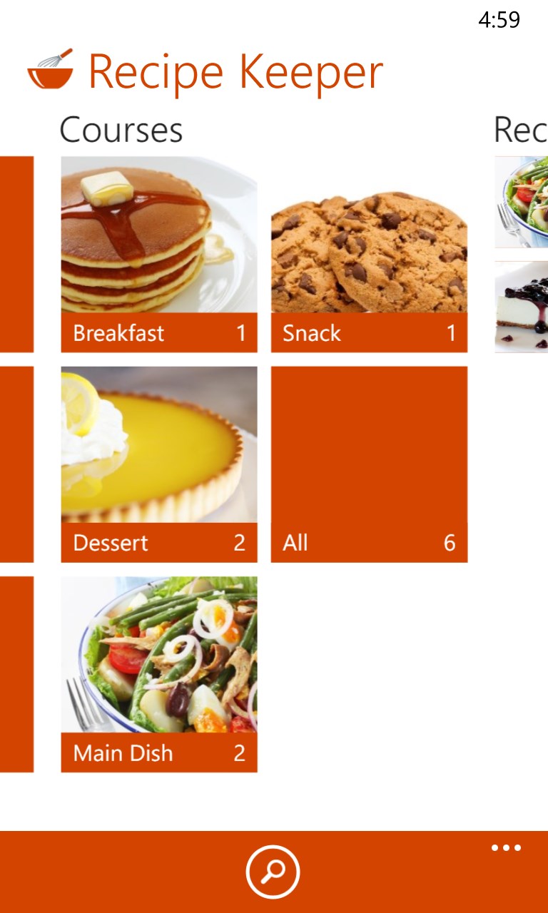 Recipe Keeper for Windows 10 Mobile