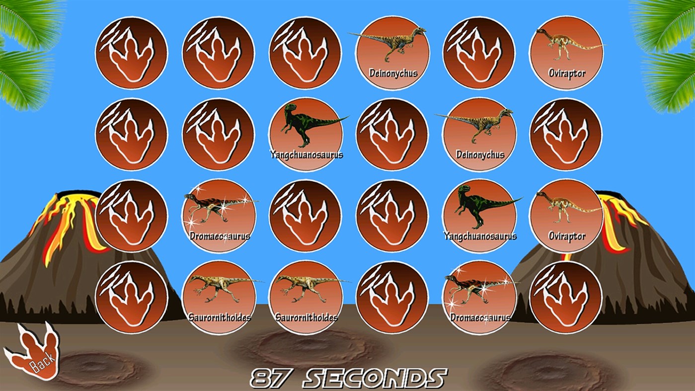 #7. Dinosaur Memory Game for kids (Windows) Bởi: The Interactive Studio