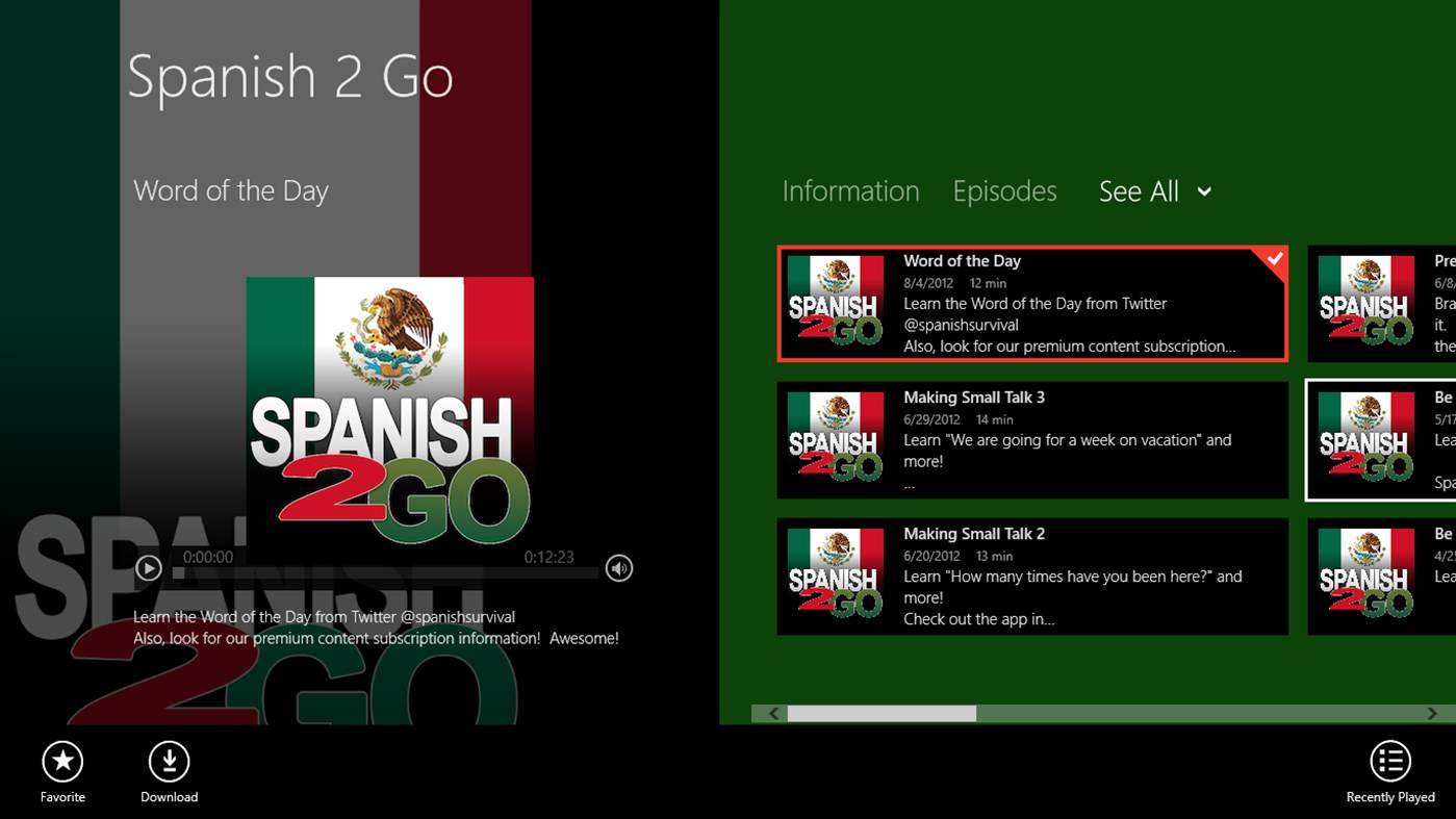 #1. Spanish 2 Go (Windows) 由: Libsyn