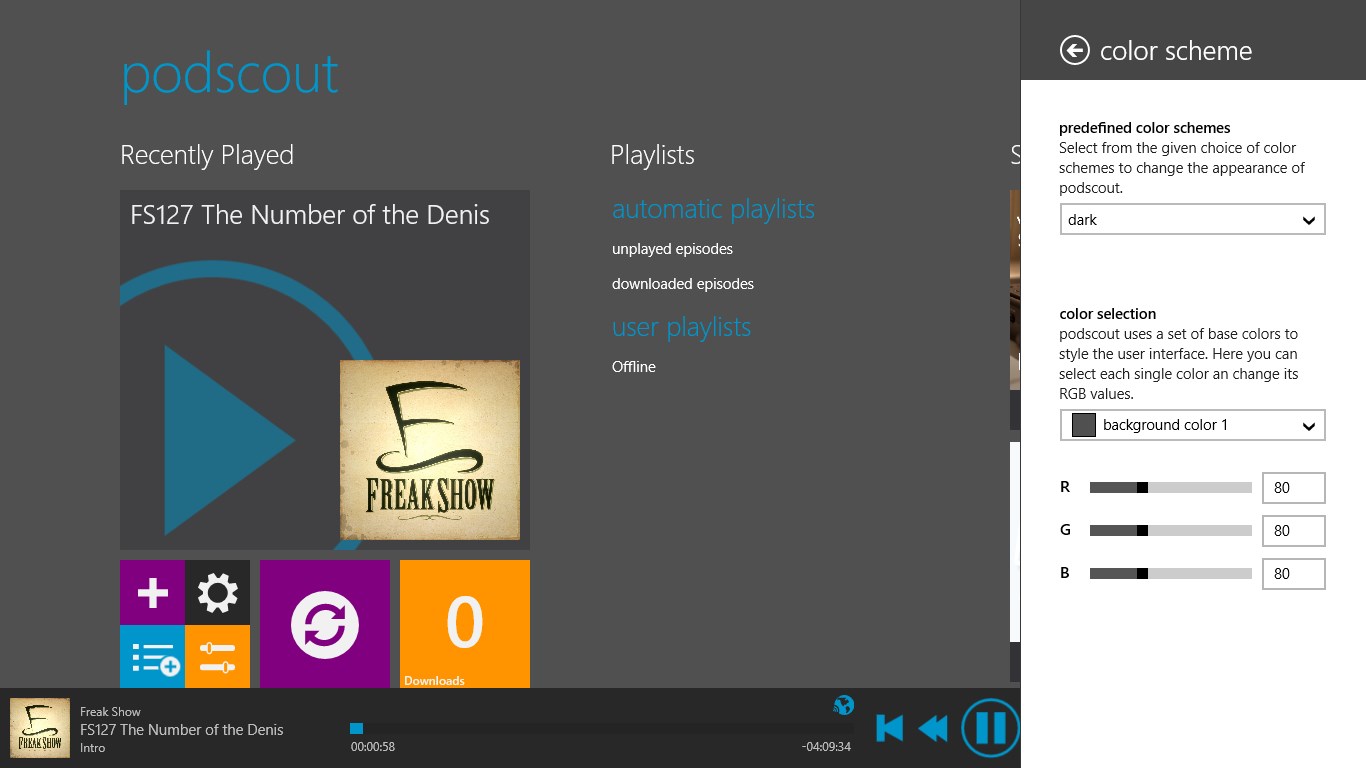 adjustable app colors