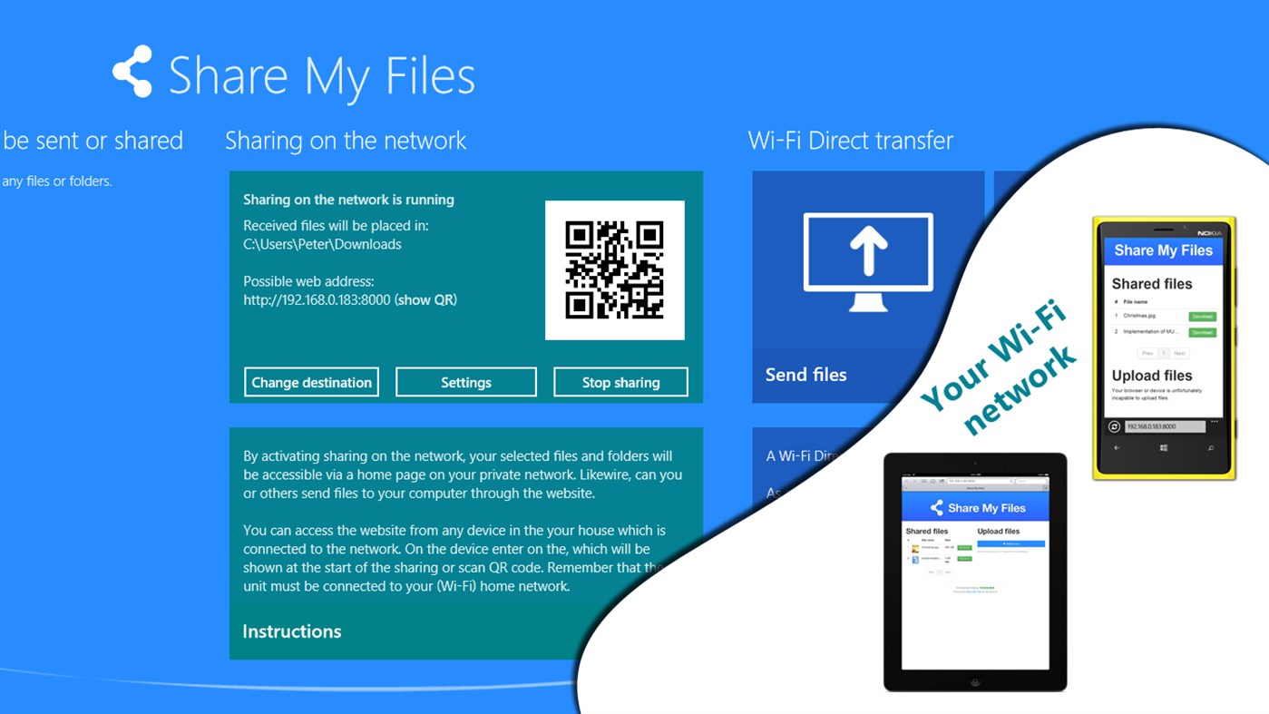 #1. Share My Files (Windows) โดย: Mads & Peter Sandberg Brun