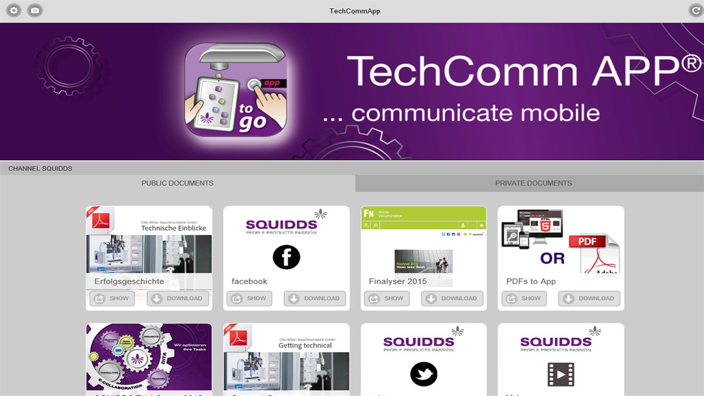 #1. TechCommApp (Windows) De: SQUIDDS People.Products.Passion e.K.