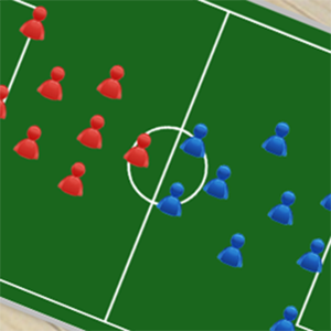 Simple soccer tactics board