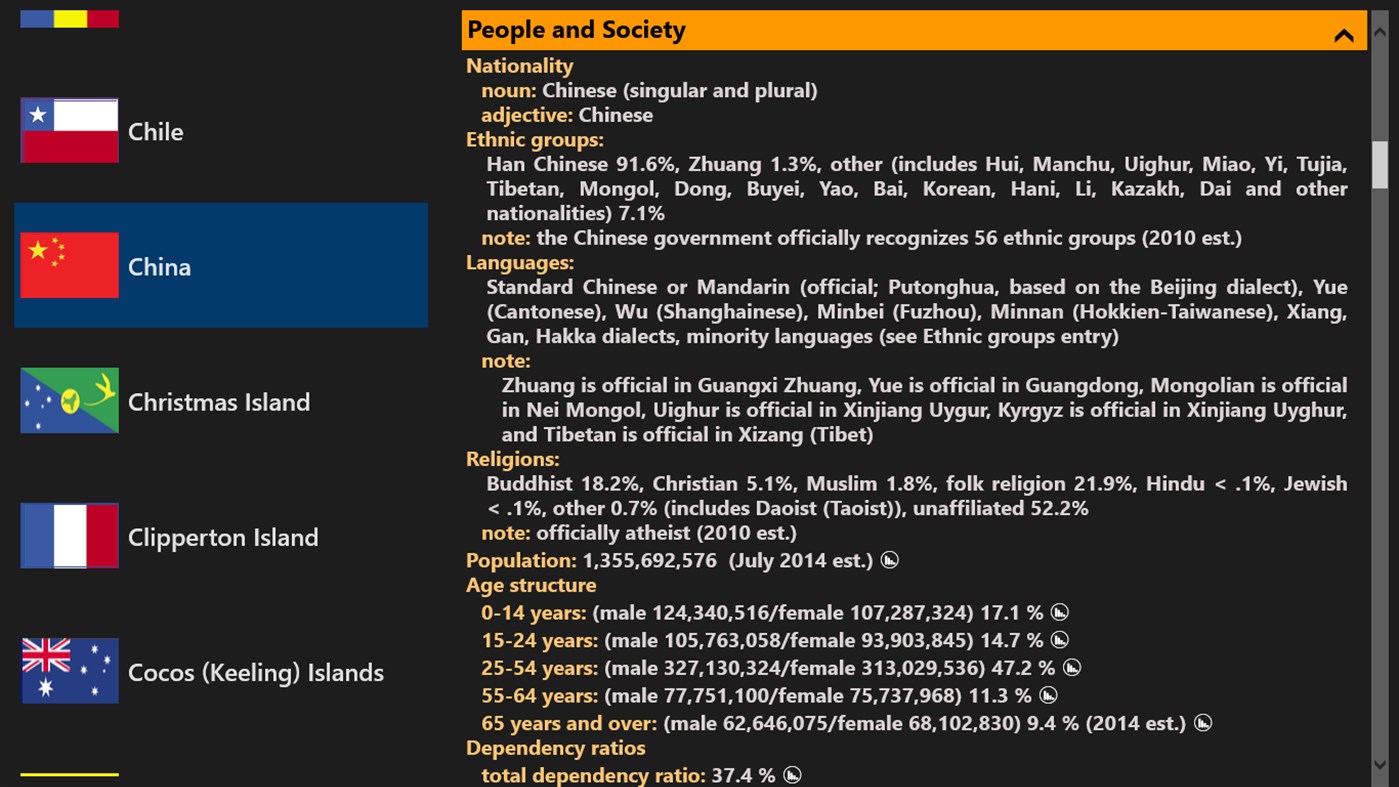 #6. World Factbook Essentials (Windows) 来自: Jut Works