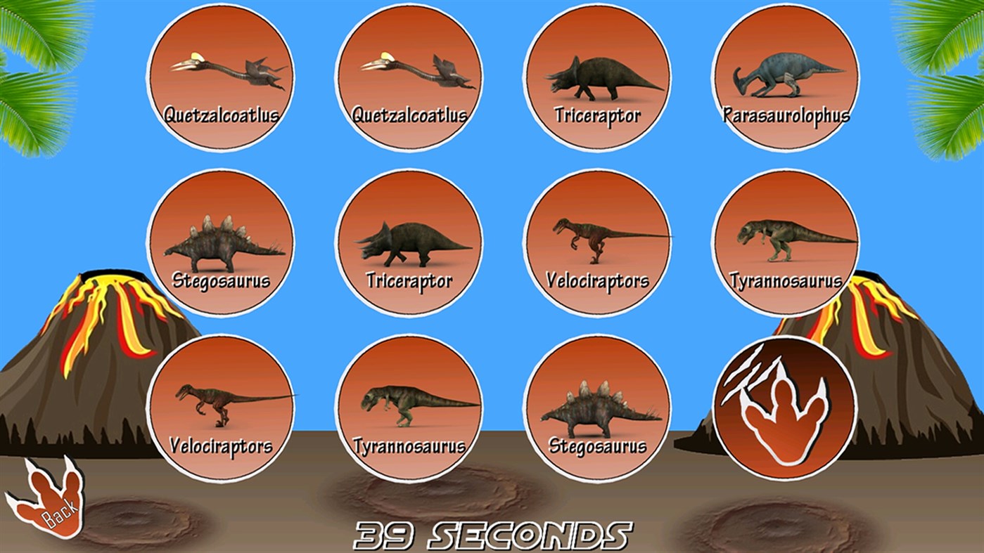 #5. Dinosaur Memory Game for kids (Windows) Bởi: The Interactive Studio