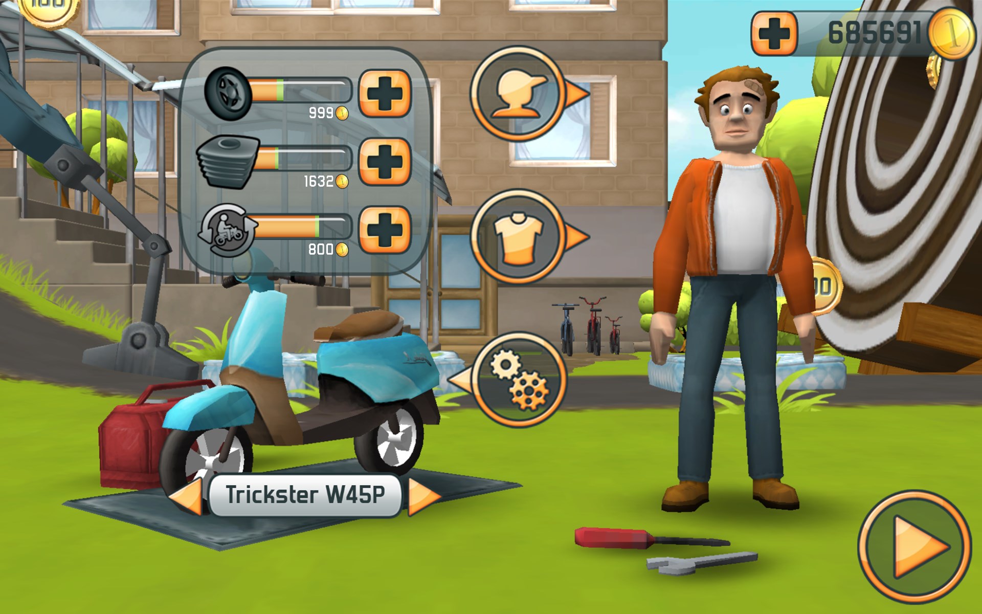 Multiple vehicles, upgrades and gadgets