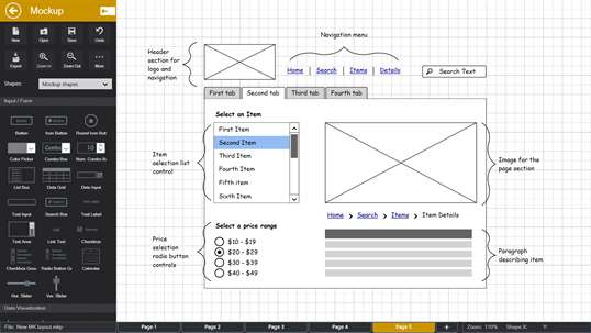 Mockup Pro - Wireframe and Interface Design screenshot 1