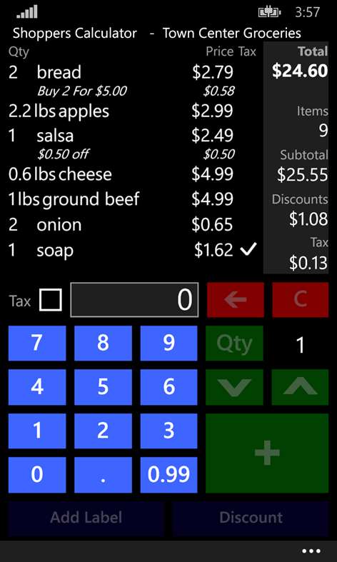 Shoppers Calculator Screenshots 1