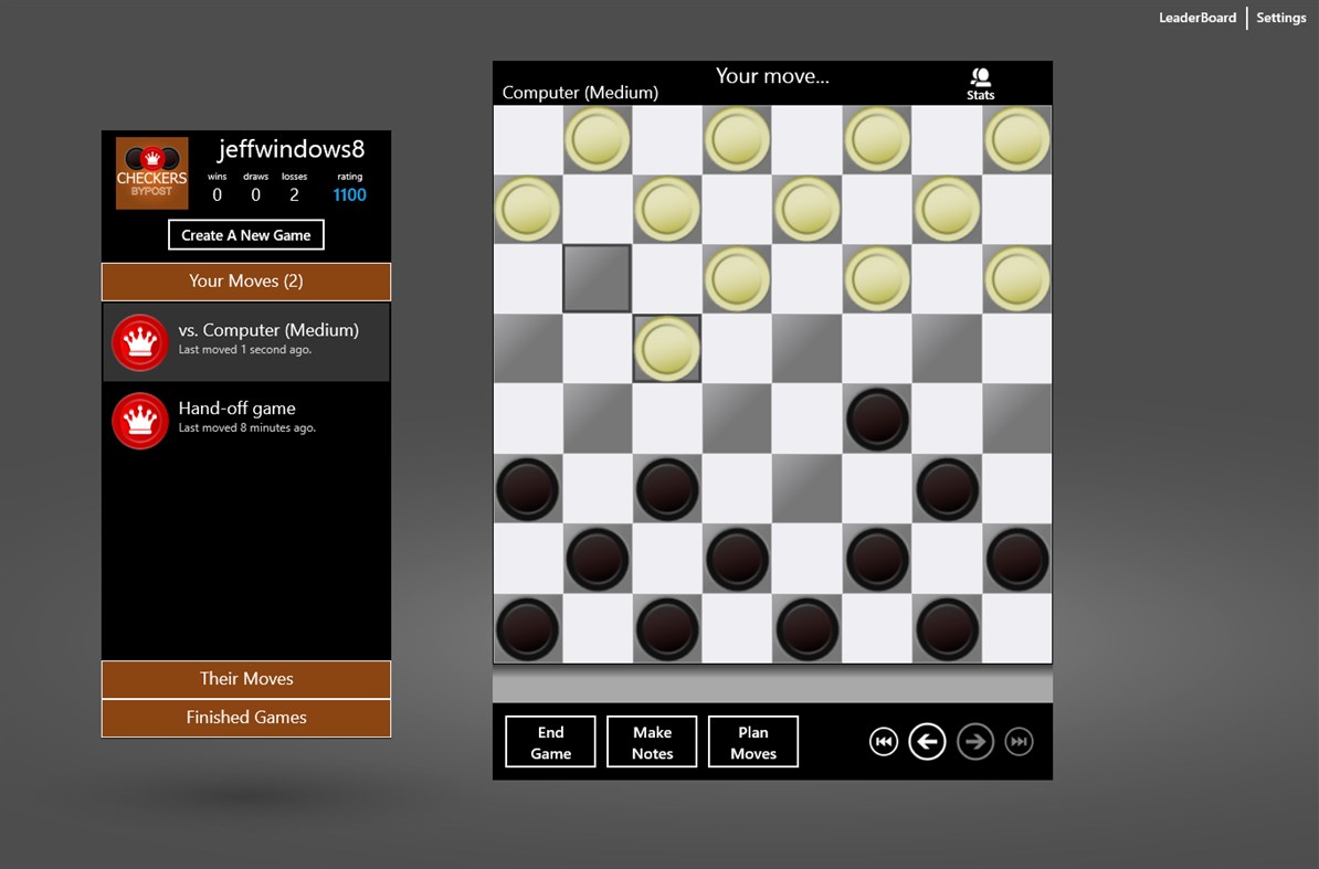 #2. Checkers By Post Free (Windows) Podle: Jeff Cole